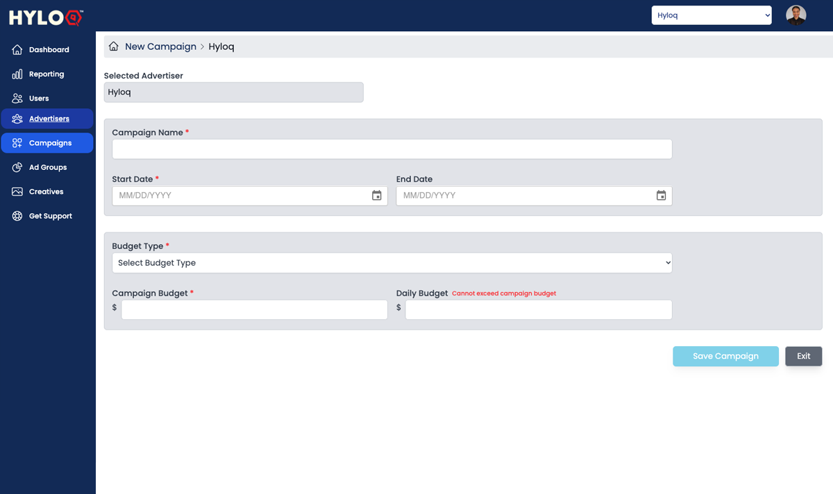 Platform screenshot
